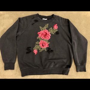 Emma & Sam Distress Black Sweatshirt